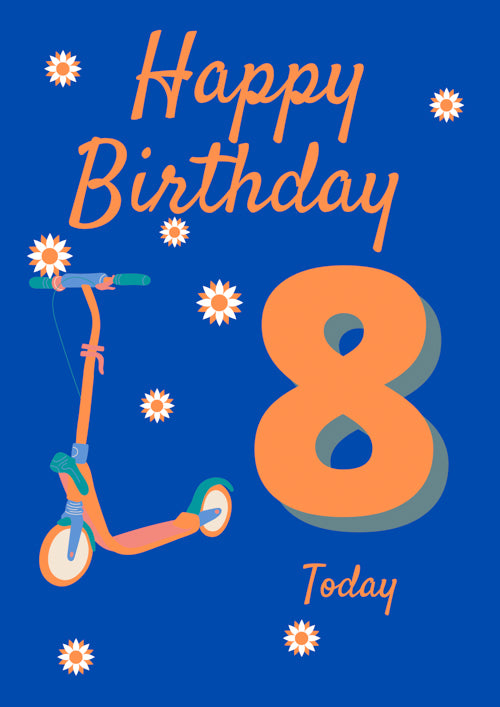 8th Birthday Card Personalisation