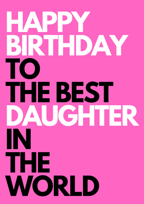 Daughter Birthday Card Personalisation