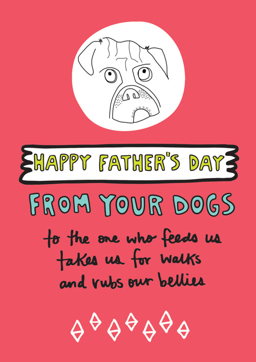 Pet Dogs Fathers Day Card Personalisation