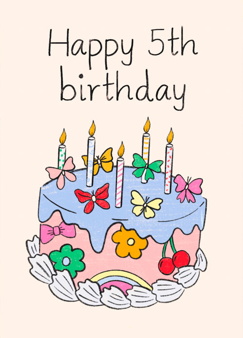 5th Female Birthday Card Personalisation