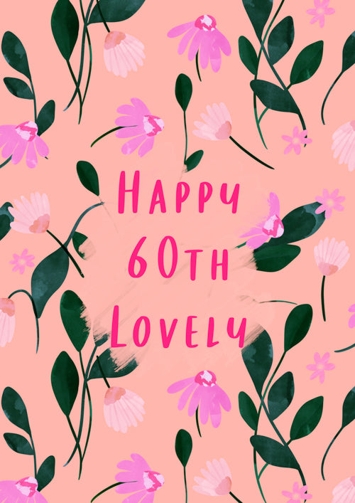 60th Female Birthday Card Personalisation