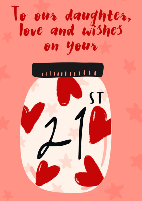 21st Daughter Birthday Card Personalisation