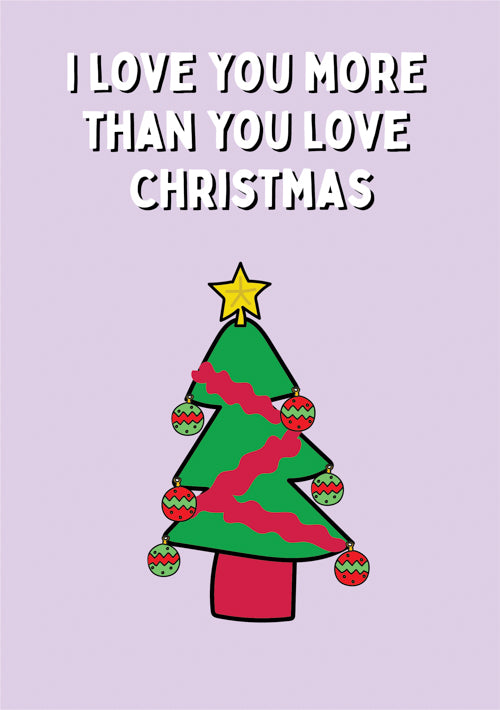 One I Love Christmas Card Personalisation