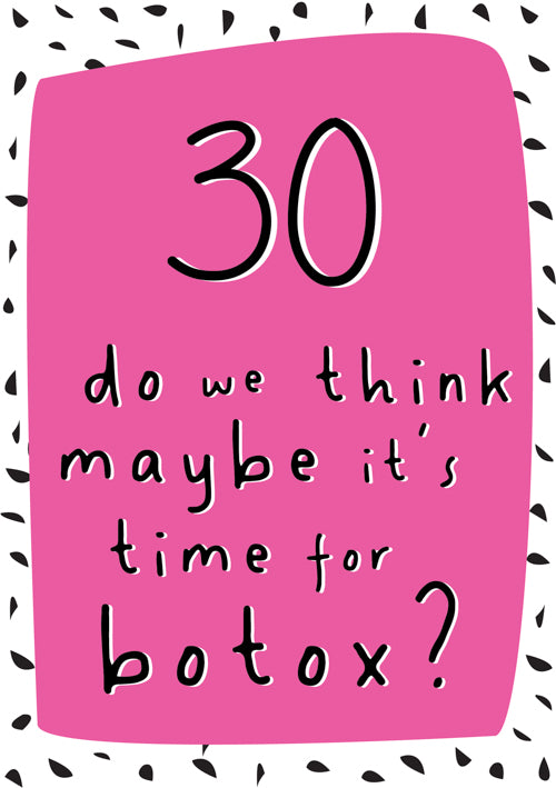30th Female Birthday Card personalisation