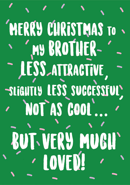 Humour Brother Christmas Card Personalisation