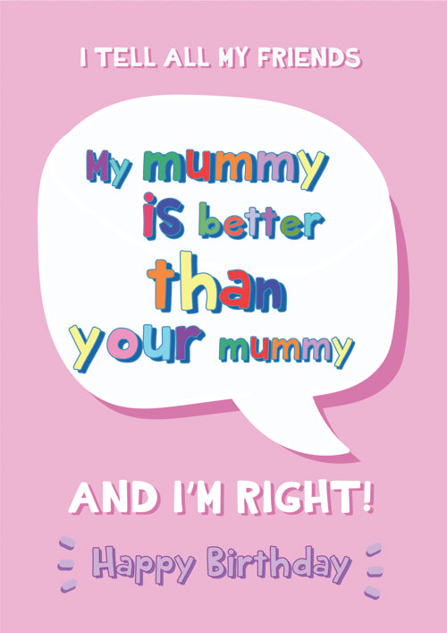 Mummy Birthday Card Personalisation