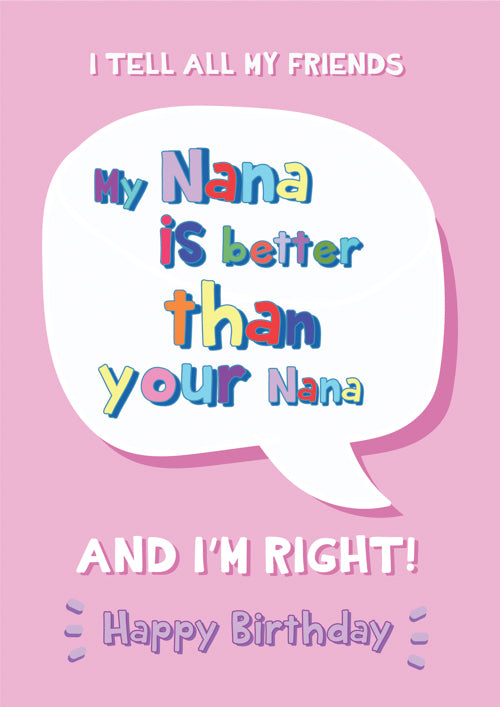 Nana Birthday Card Personalisation