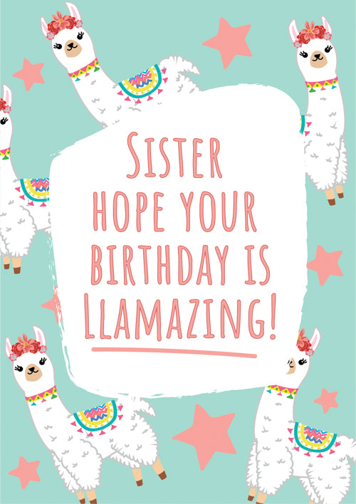 Funny Sister Birthday Card Personalisation
