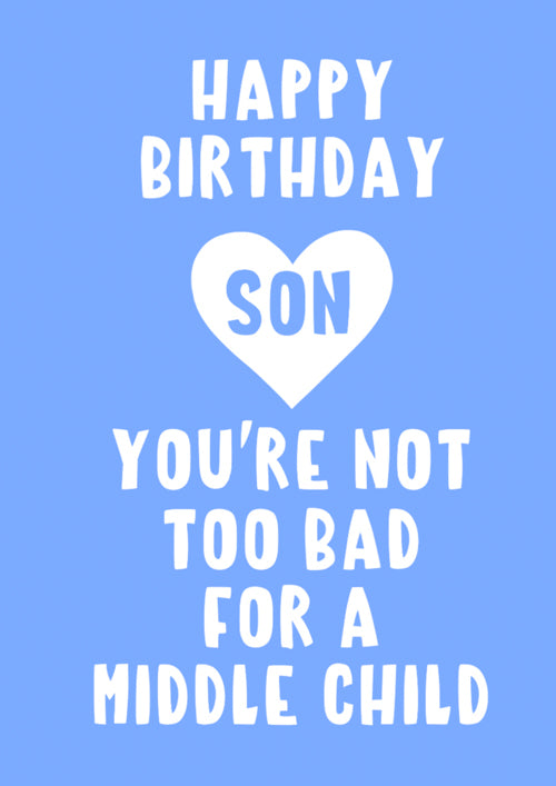 Humour Son Birthday Card Personalisation