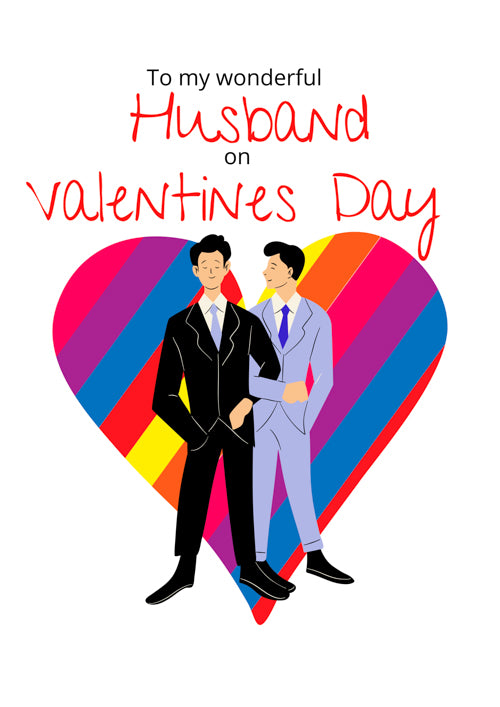 LGBTQ+ Husband Valentines Day Card Personalisation