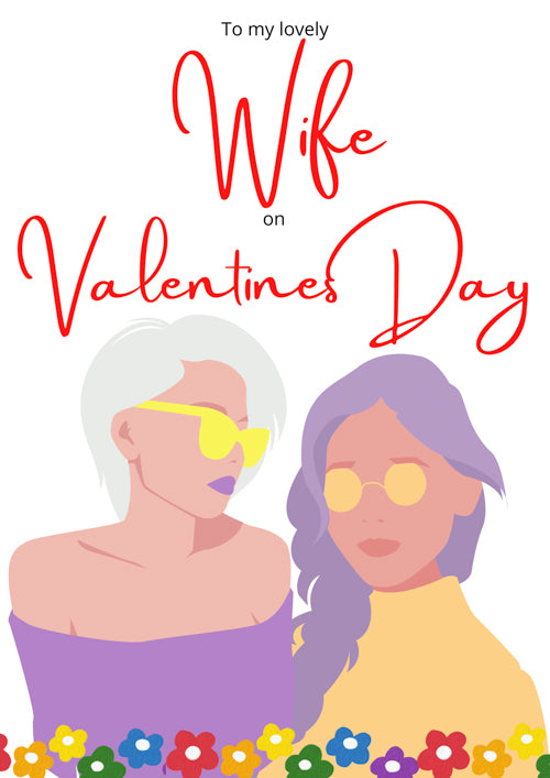 LGBTQ+ Wife Valentines Day Card Personalisation