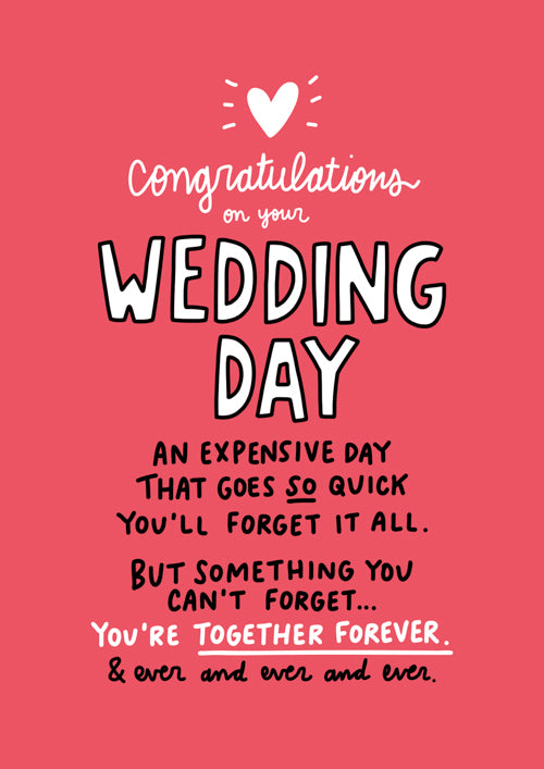 Humour Wedding Card Personalisation