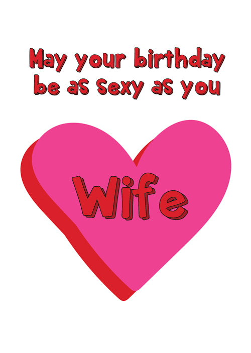 Humour Wife Birthday Card Personalisation