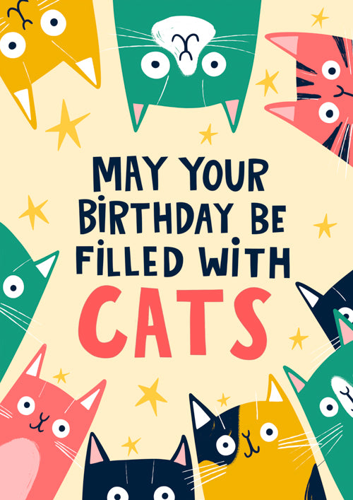 Pet Cat Birthday Card Personalisation