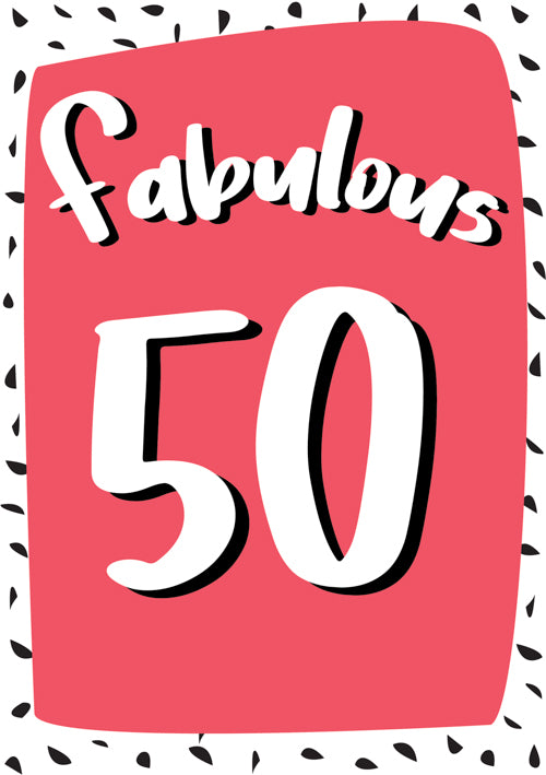 50th Female Birthday Card Personalisation