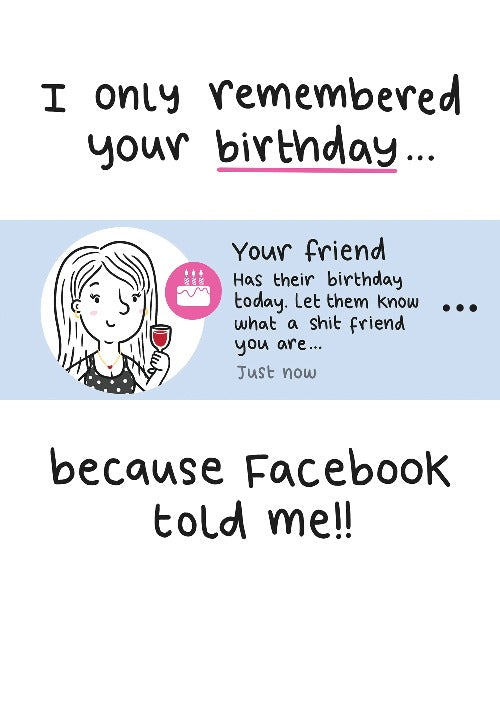 Female Friend Birthday Card Personalisation