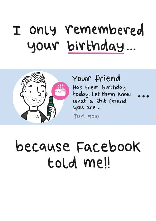 Male Friend Birthday Card Personalisation