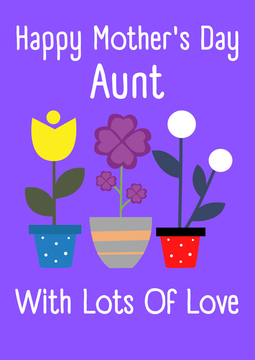 Aunt Mothers Day Card Personalisation