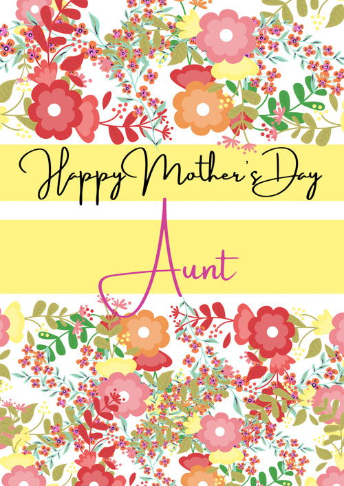 Aunt Mothers Day Card Personalisation