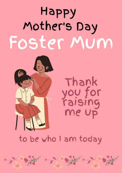Foster Mum Mothers Day Card Personalisation