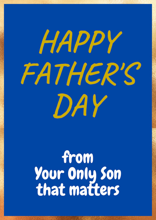 From Son Fathers Day Card Personalisation
