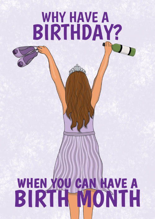 Humour Girl Birthday Card Personalisation