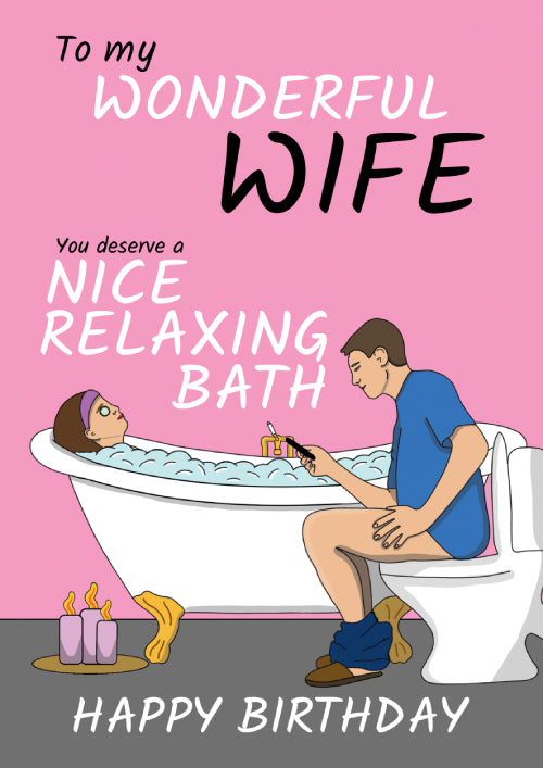 Humour Wife Birthday Card Personalisation