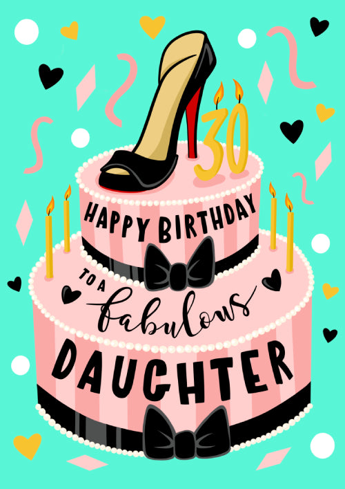 30th Daughter Birthday Card Personalisation