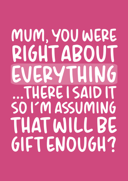 Mum Card Personalisation 