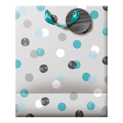 Gift Wrap - Gift Bag / Large - Spots & Grey Backgraund
