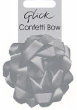 Gift Wrap - Bow / Metallic Silver