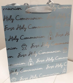 Gift Bag -  Large /  First Holy Communion Blue & With Gift Tag