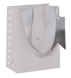 Gift Bag - Small / Hearts Silver
