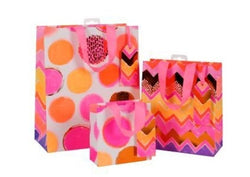Gift Bag - Small / Pink & Gold Spots