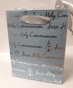 Gift Bag -  Small /  First Holy Communion Blue & With Gift Tag