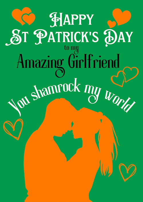 Girlfriend St Patricks Day Card Personalisation