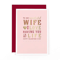 Wife Valentines Day Card