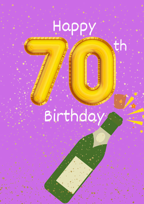 70th Birthday Card Personalisation