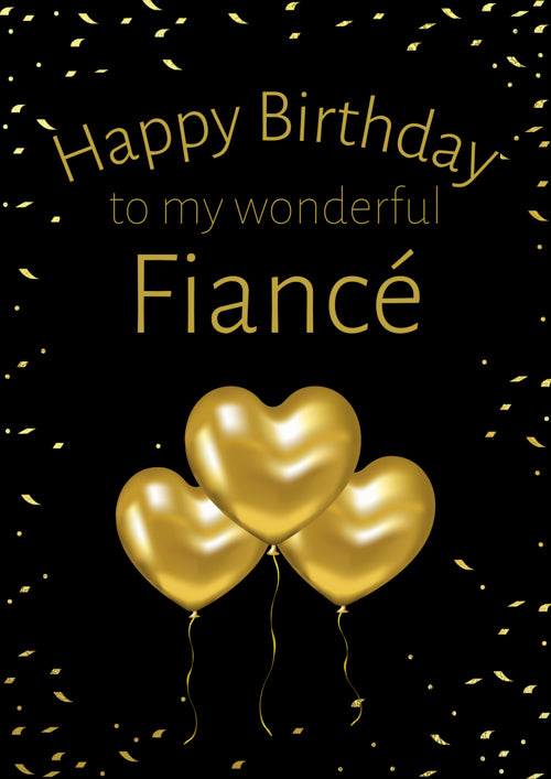 Fiance Birthday Card Personalisation