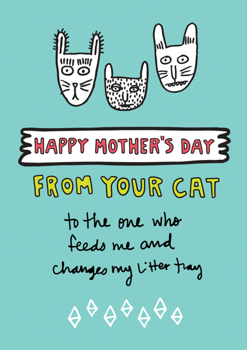 From Cat Mothers Day Card Personalisation