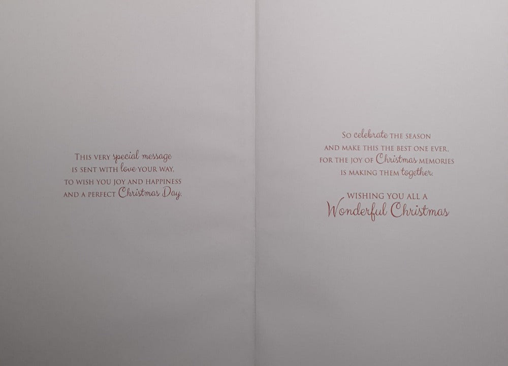 Grandson And Family Christmas Card