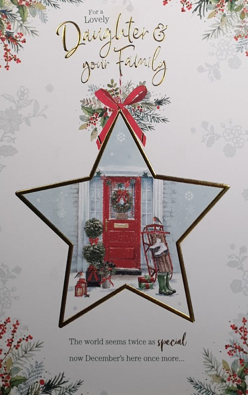 Daughter And Your Family Christmas Card