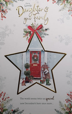 Daughter And Your Family Christmas Card
