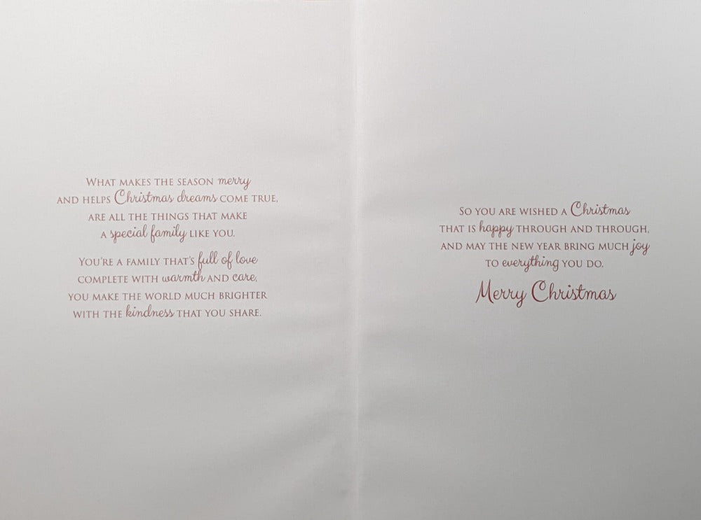 Special Family Christmas Card