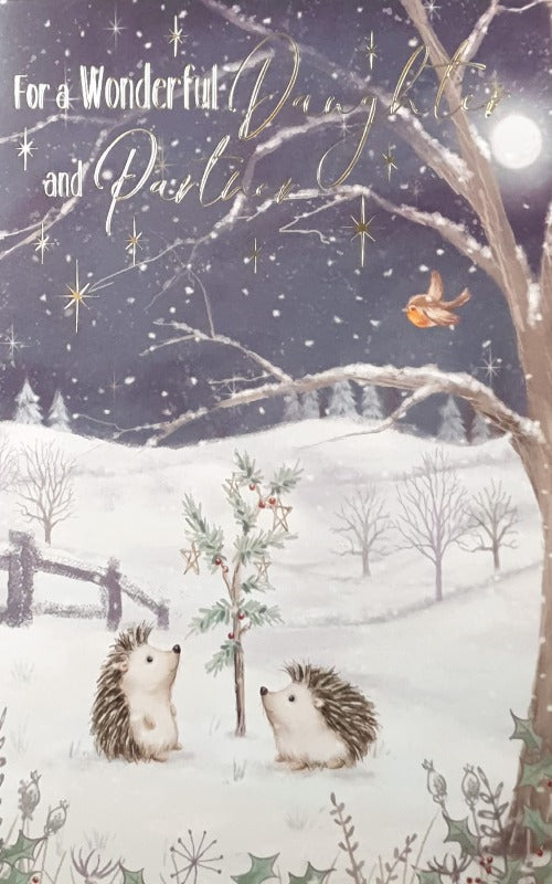 Daughter And Partner Christmas Card