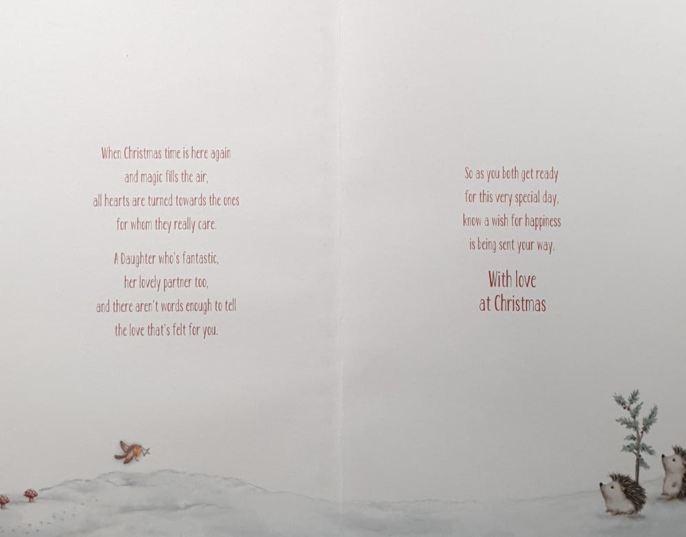 Daughter And Partner Christmas Card