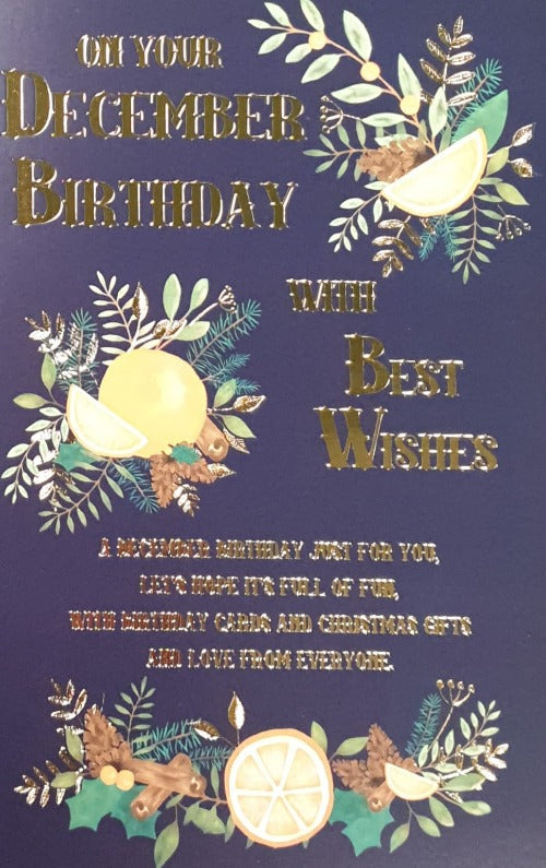 December Birthday Christmas Card