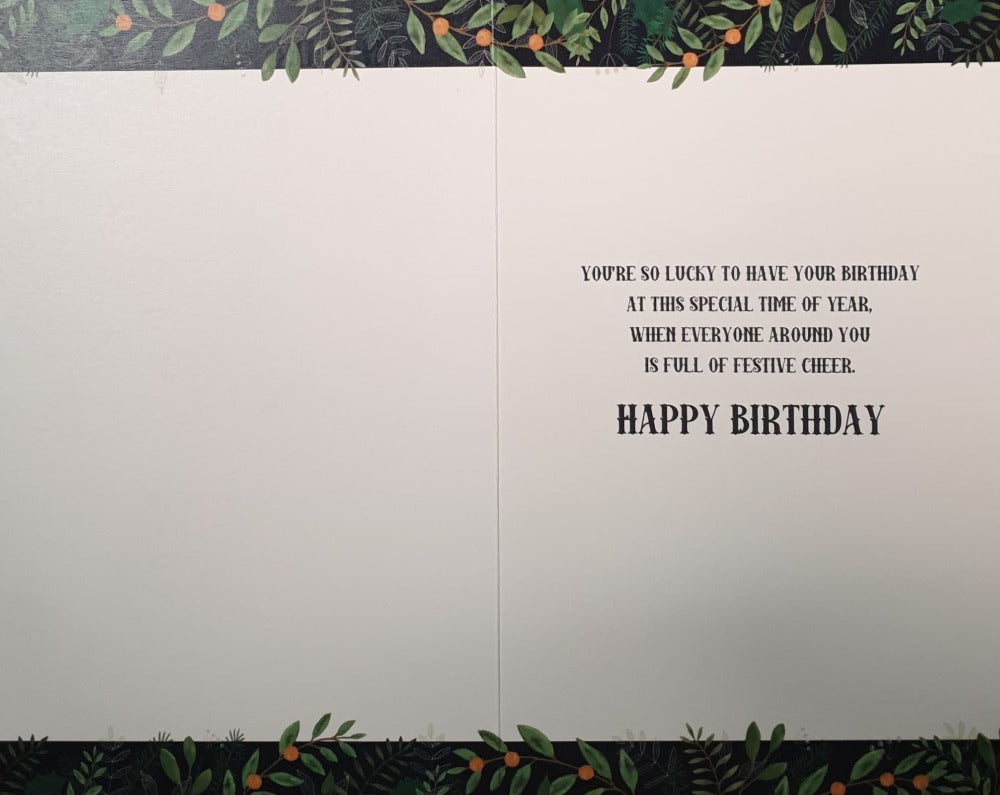 December Birthday Christmas Card