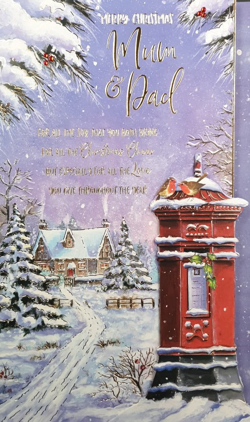 Mum And Dad Christmas Card