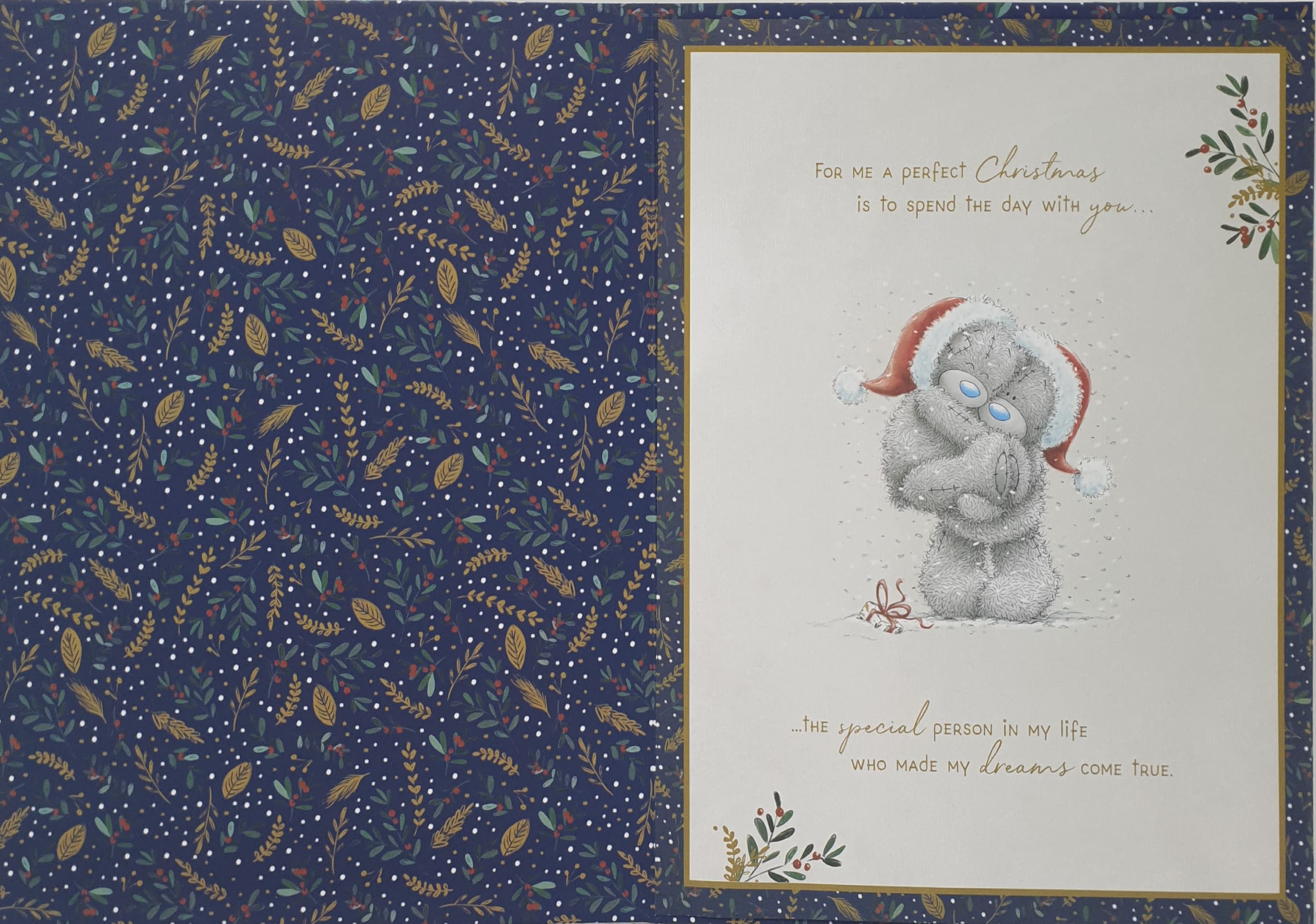 Husband Christmas Card / Cute Bears Putting Presents on Car (Card In A Presentation Box)
